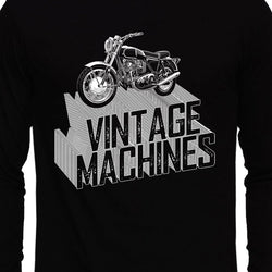 Vintage Machine , Biker , Unisex Graphic Full Sleeves T-Shirt - GeekDawn